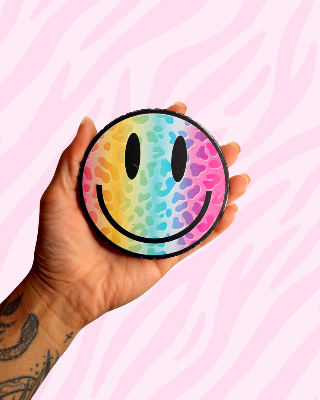 Colorful Smiley Face - Butt Naked