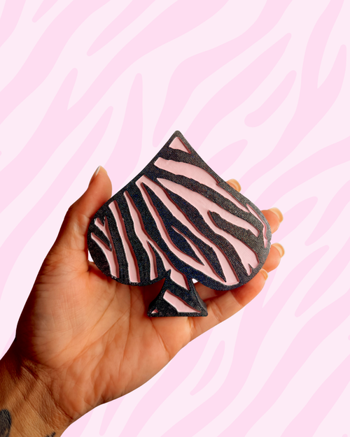 Baby pink + black spade - Butt Naked