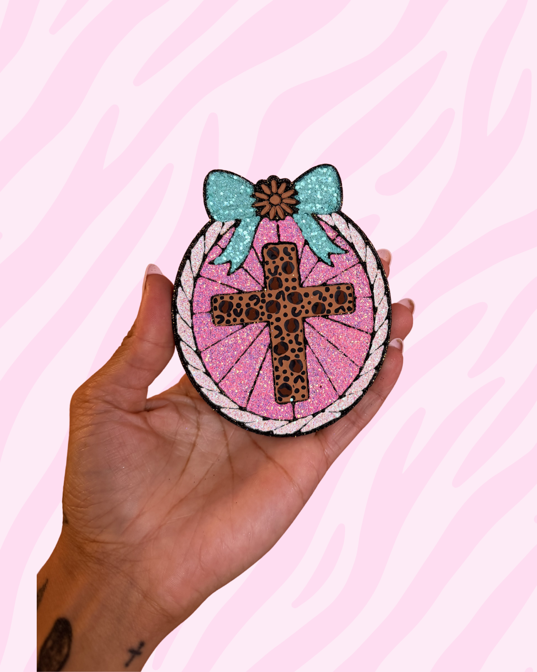 Cross Frame - Leather & Lace