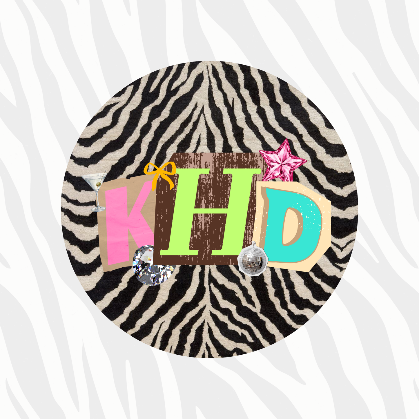 Scrapbook Zebra Monogram Freshie