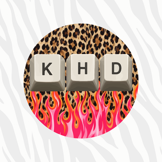 Leopard Flame Monogram Freshie