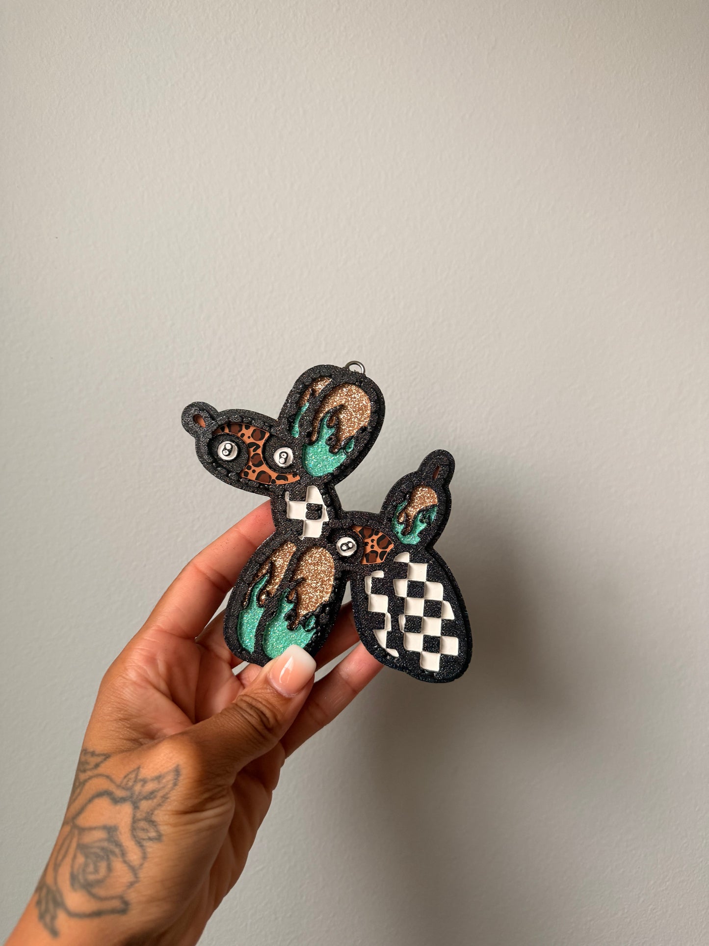 Teal & Gold Balloon Dog - Cocoa Butter Cashmere