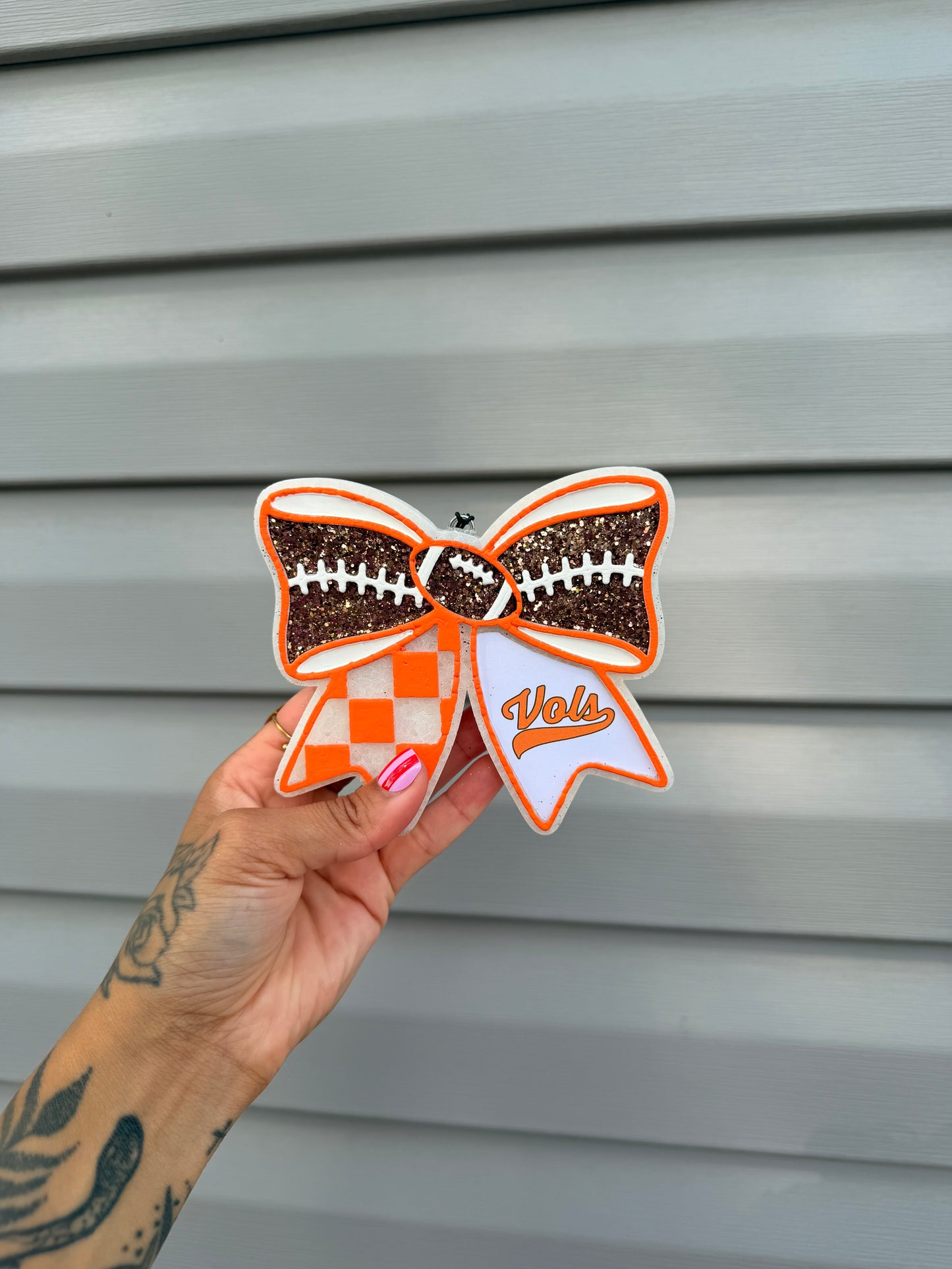 VOLS FOOTBALL BOW - LEAVES